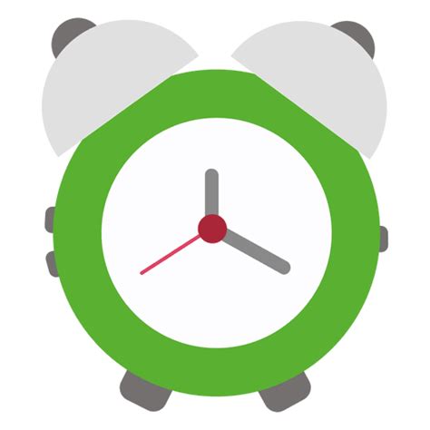 Green Flat Alarm Clock Transparent Png And Svg Vector File