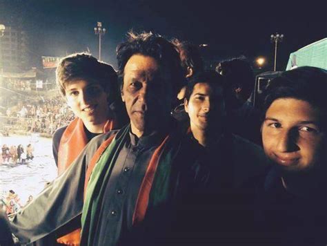 Imran Khan With Son At Dharna Political Images And Photos