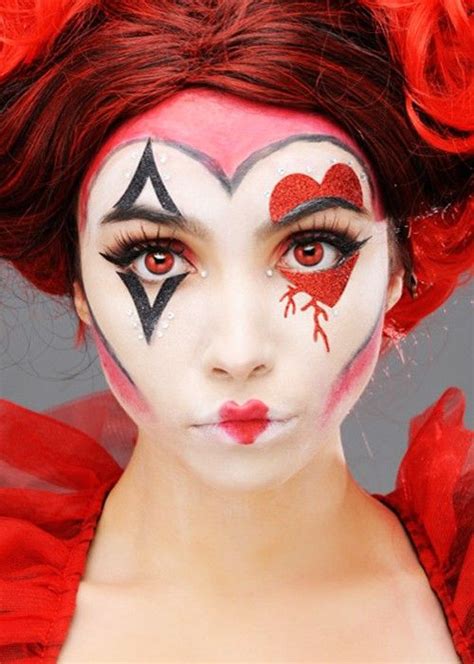 Pin By Kekel On Costumes Queen Of Hearts Makeup Halloween Makeup