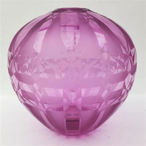 Lot Vintage Signed Purple Glass Vase