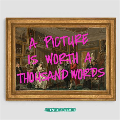 A Picture Is Worth A Thousand Words Canvas Art Print Pink Etsy