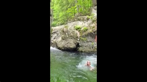 Jumping Into Emerald Pool New Hampshire Youtube