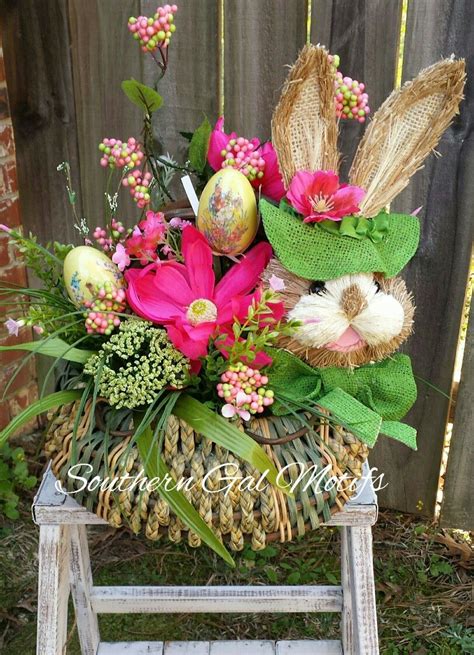 Easter Bunny Floral Arrangement Designed By Southern Gal Motifs Please