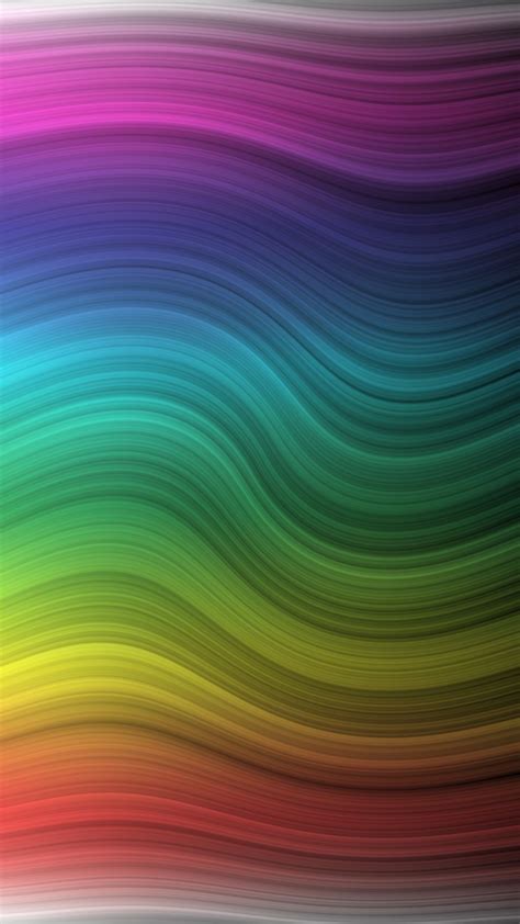 1080x1920 Waves Colorful Rainbow Wallpaper Rainbow Wallpaper