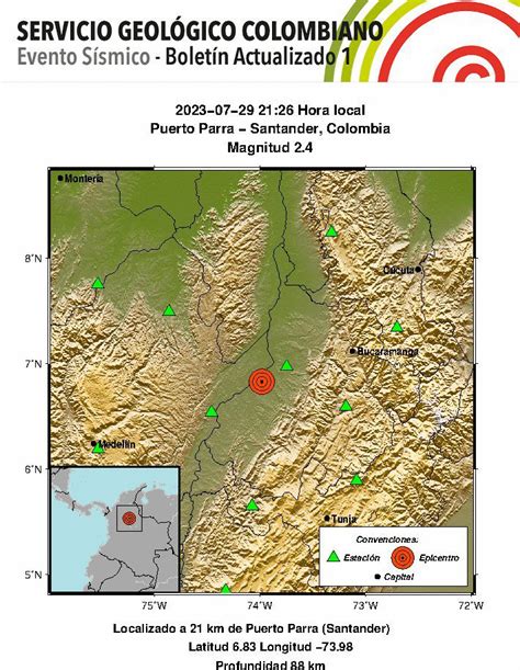 Temblor En Colombia Se Registran Sismos De 2 4 De Magnitud Con Epicentros En El Departamento De