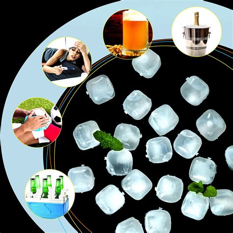 Buy Reusable Ice Cube Plastic Ice Cubes 25 Pack White Refreezable Ice
