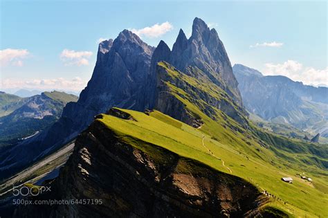 Photograph The Odle Mountain Range In Val Gardena Italy By Angelo