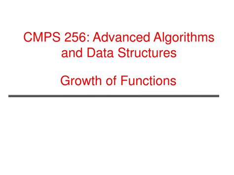 Ppt Cmps 256 Advanced Algorithms And Data Structures Powerpoint