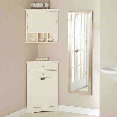 White Bathroom Corner Cabinet Home Furniture Design