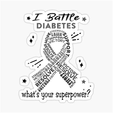 Diabetes Warrior I Battle Diabetes Whats Your Superpower Sticker