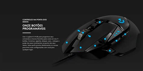 Mouse Gamer Logitech G502 Hero Kda Edition G Hub 16000dpi 11 Botões