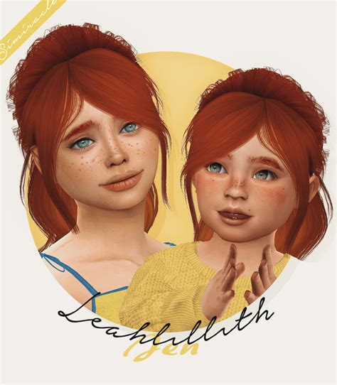Sims 4 Hairs Simiracle Leahlillith`s Jen Hair Retetured Kids And