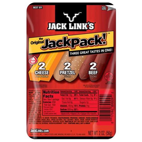 Jack Links The Original Cheese Pretzel And Beef Jack Pack 2 Oz 12