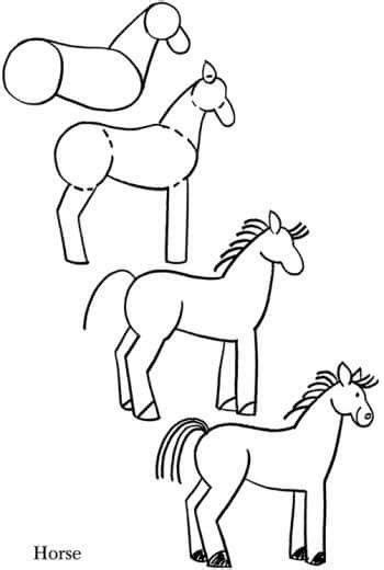 Horse Art Drawings For Kids Drawing For Kids Easy Drawings Animal