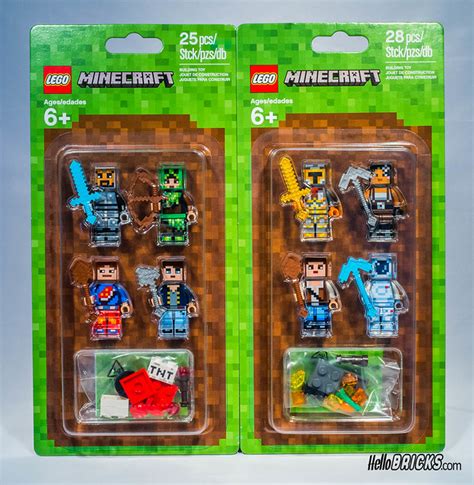 Review Lego Minecraft Skin Packs 853609 And 853610 Hellobricks