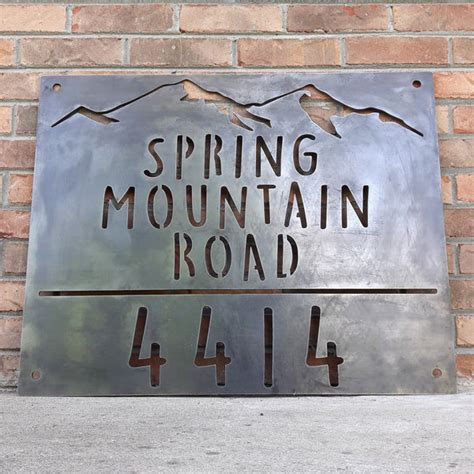 Personalized Mountain Address Metal Sign Home Rustic Country Coun