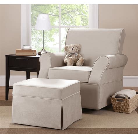 This swivel lounge chair with an ottoman adds contemporary elegance and comfort to your room. Dorel Kelcie Swivel Glider Chair with Ottoman, Multiple Colors