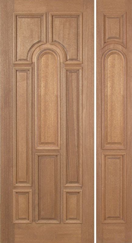 Revis Mahogany Exterior Single Door1side Plain Panel 8ft Tall In
