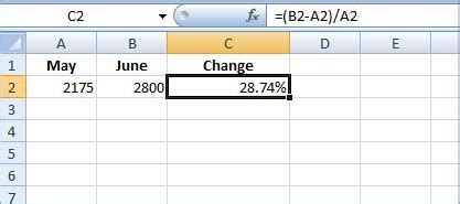 In other words, the numerator is divided by the denominator and the result is multiplied. Excel Percentage Formula