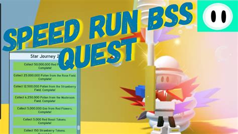 Speedrunning Bss Quest Bss Roblox Youtube