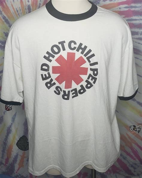 Classic Vintage Red Hot Chili Peppers Asterisk Logo Xl Ringer Etsy