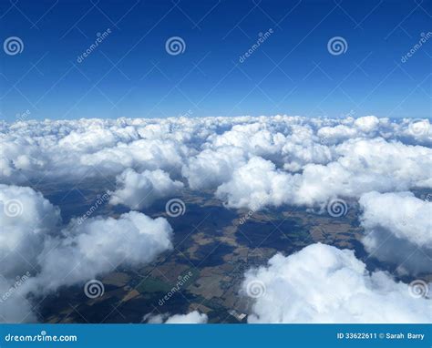 Aerial Cloudscape Sky And Horizon Stock Image Image Of Environment