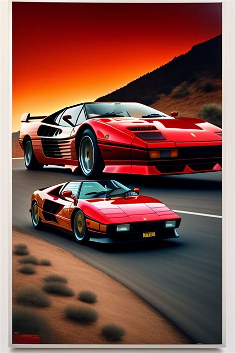 Lexica Ferrari Testarossa 1980s Poster