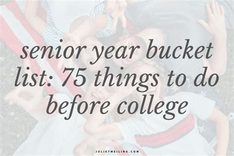Senior Year Bucket List