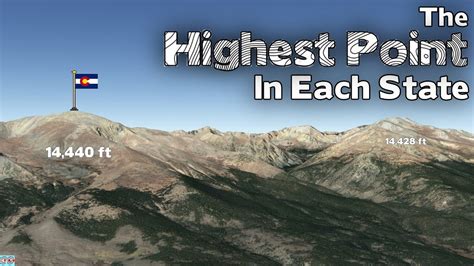 What Is The Highest Point In Each State Of The Usa Youtube