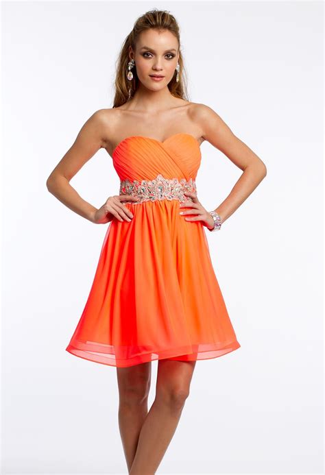 strapless beaded party dress from camille la vie and group usa beaded party dress short
