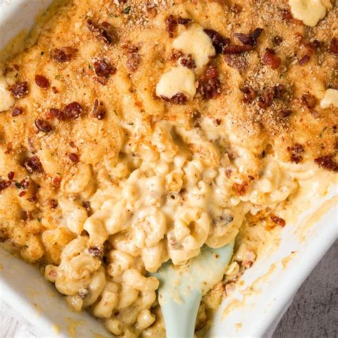 Easy baked macaroni and cheese casserole recipe!the frugal girls. Mac and Cheese with Bacon - This is Not Diet Food