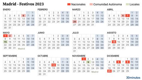 Calendario Laboral 2023 Próximos Días Festivos En España Puente De