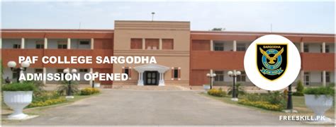 Paf College Sargodha Admission 2024 Entry Test Last Date Freeskill