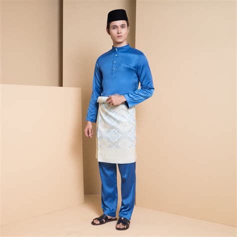 Luth Baju Melayu Raya Blue Shopee Malaysia