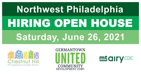 Northwest Philadelphia Hiring Open House Coming June 26 - Mt. Airy