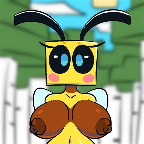 Rule 34 11 Antennae Anthro Bee Bee Minecraft Big Breasts Black