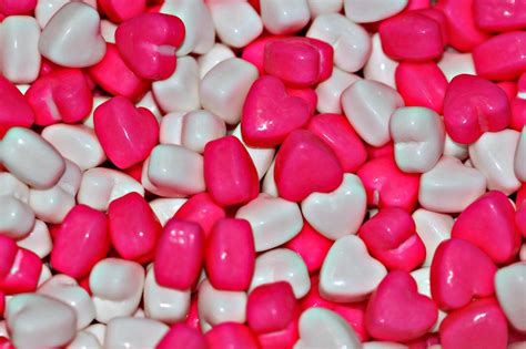Pink And White Cupid Hearts White Candy Candy Nation Heart Candy