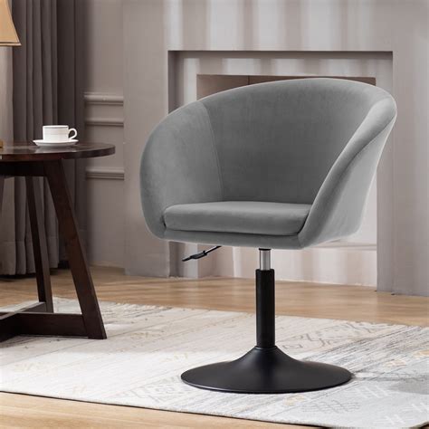Duhome Swivel Accent Chair Velvet Vanity Makeup Chair Adjustable Desk