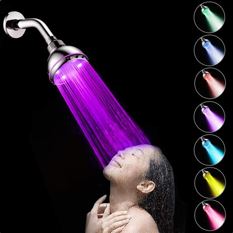 Shower Head 7 Color Led Shower Head With RGB Light Automatically 360