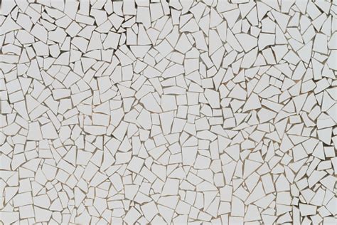 White Broken Tiles Wall Stock Photo Download Image Now Abstract