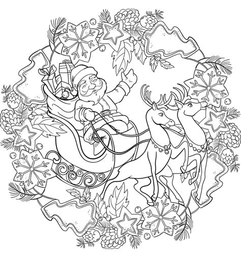 Dibujos Para Colorear De Navidad Mandalas - Para Colorear