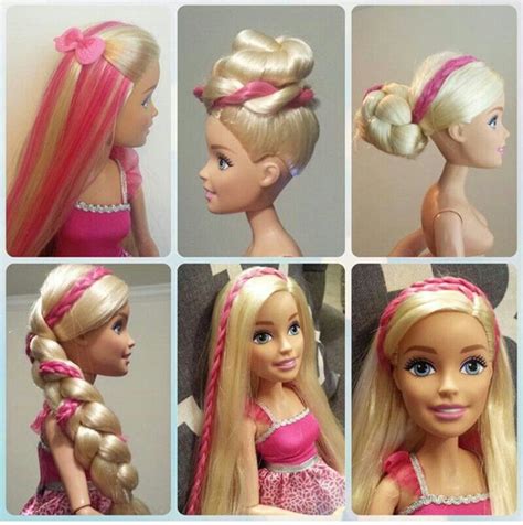Barbie Doll Hairstyles Braids And Pink Hair