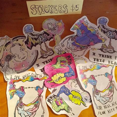 Collection Of Funky Psychedelic Stickers By Kaleidoscopiceye