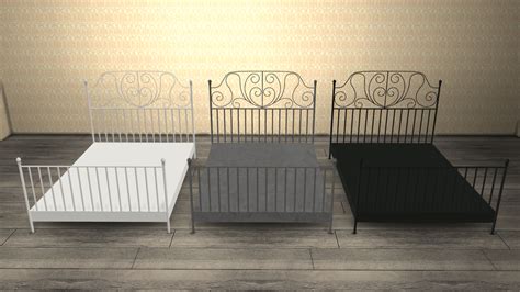 Sims 4 Ccs The Best Ikea Leirvik Bed Frame And Hay Bed Linen By Minc78