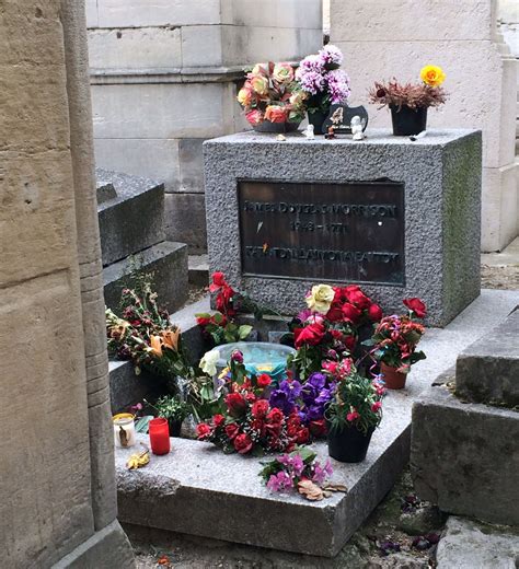 Jim Morrisons Grave At Pere Lachaise Cemetery Paris Hidden Among The