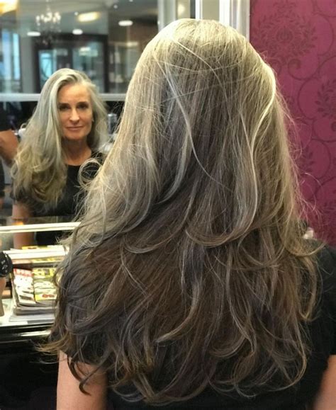 Long Layered Haircut For Graying Hair Hair Styles Gorgeous Gray Hair