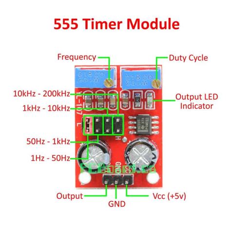 Ne555 Frequency Adjustable Pulse Generator Module Sharvielectronics