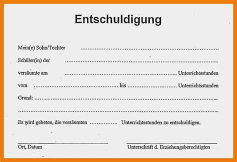 Entschuldigung für die schule schreiben? Entschuldigung Schule Schreiben Vorlage Erstaunlich 7 ...