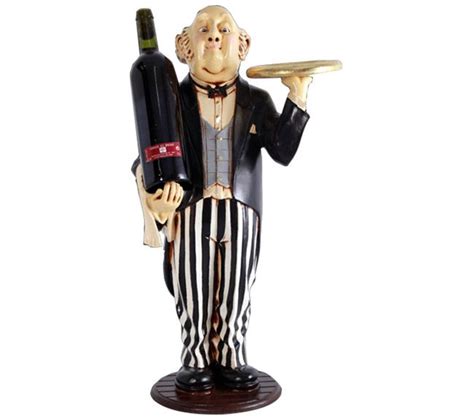 Connoisseur Wine Waiter Statue Fibreglass Wine Holder