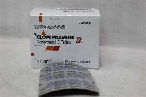 Clomipramine Hydrochloride Tablets 75mg Taj Pharma Packaging Type